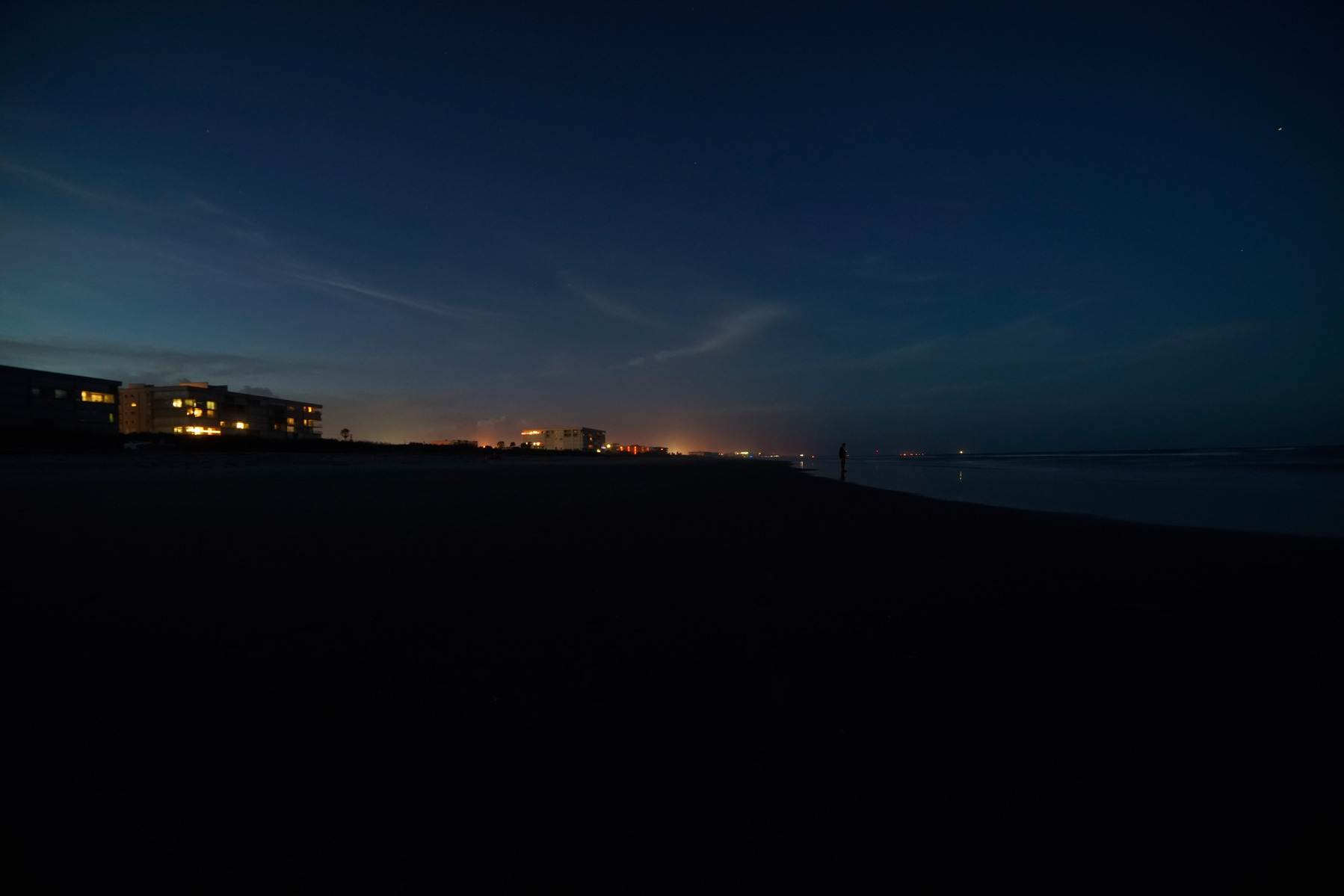 Sunset on Cocoa Beach, Florida. 