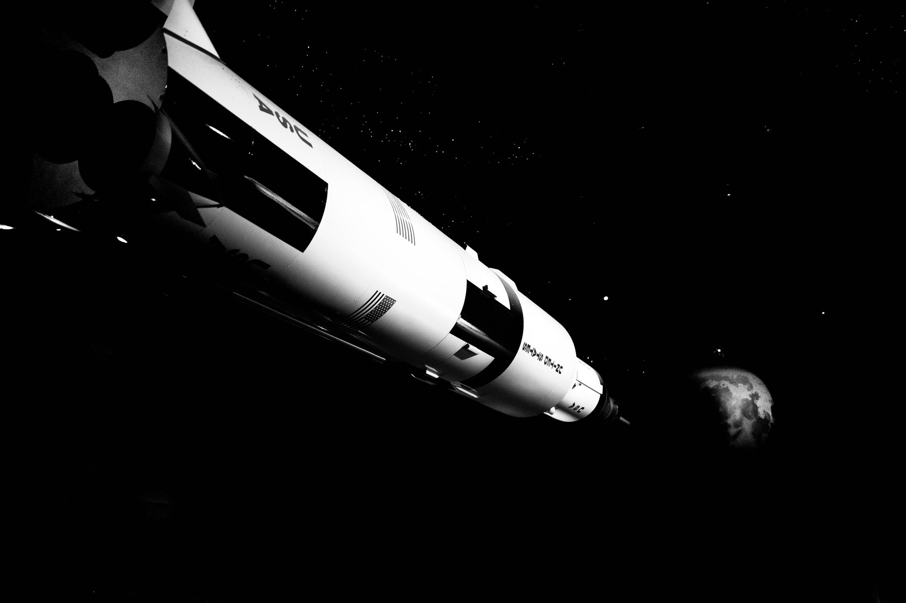 Black and white photos shot on Leica Q3 43 at Houston Space Center