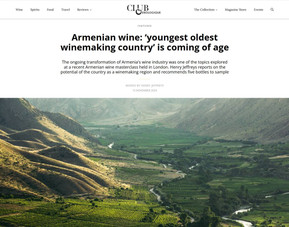 youngest oldest winemaking country
https://cluboenologique.com/story/armenian-wine-emerging-region/