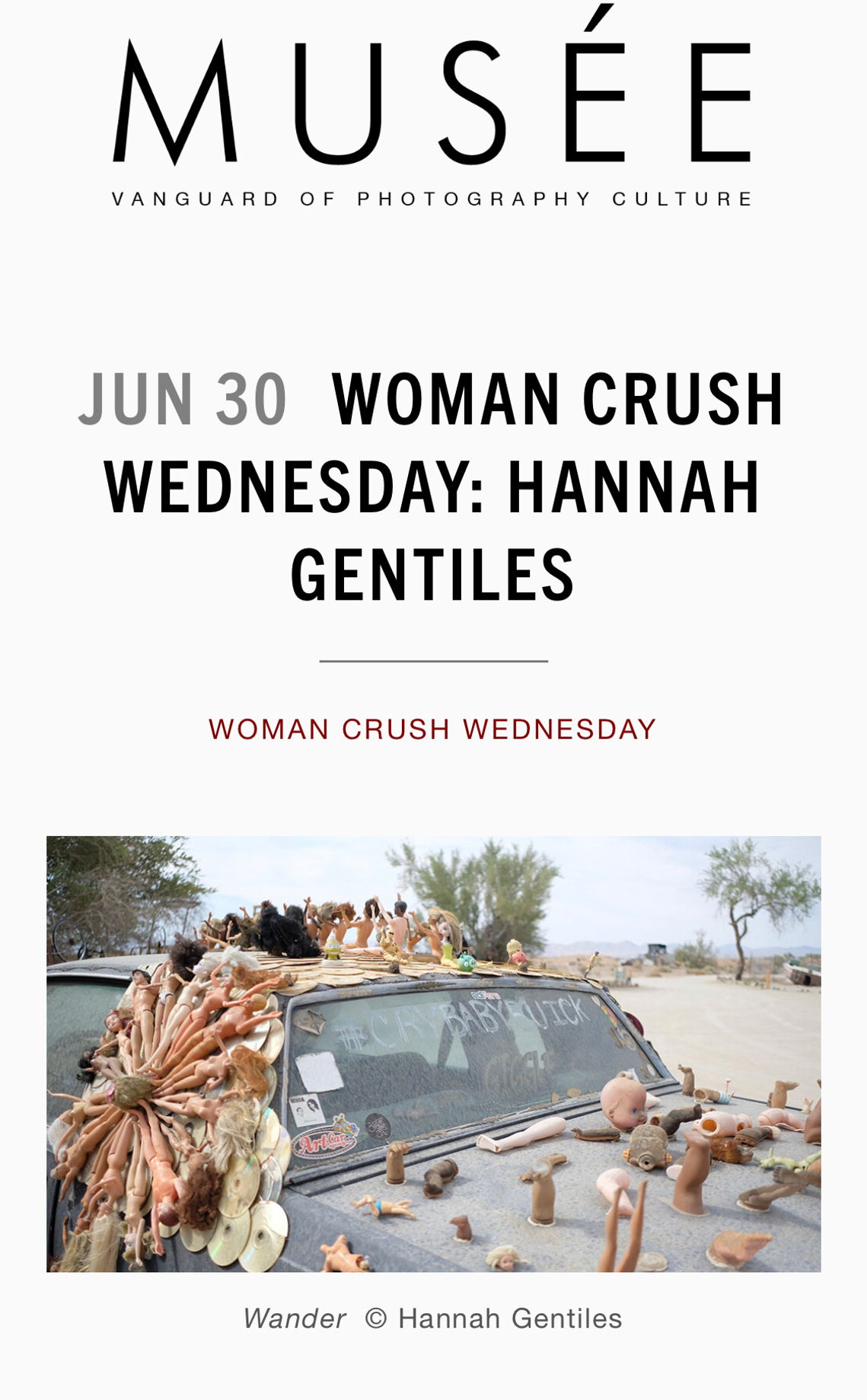 MUSEE'S WOMAN CRUSH WEDNESDAY: HANNAH GENTILES