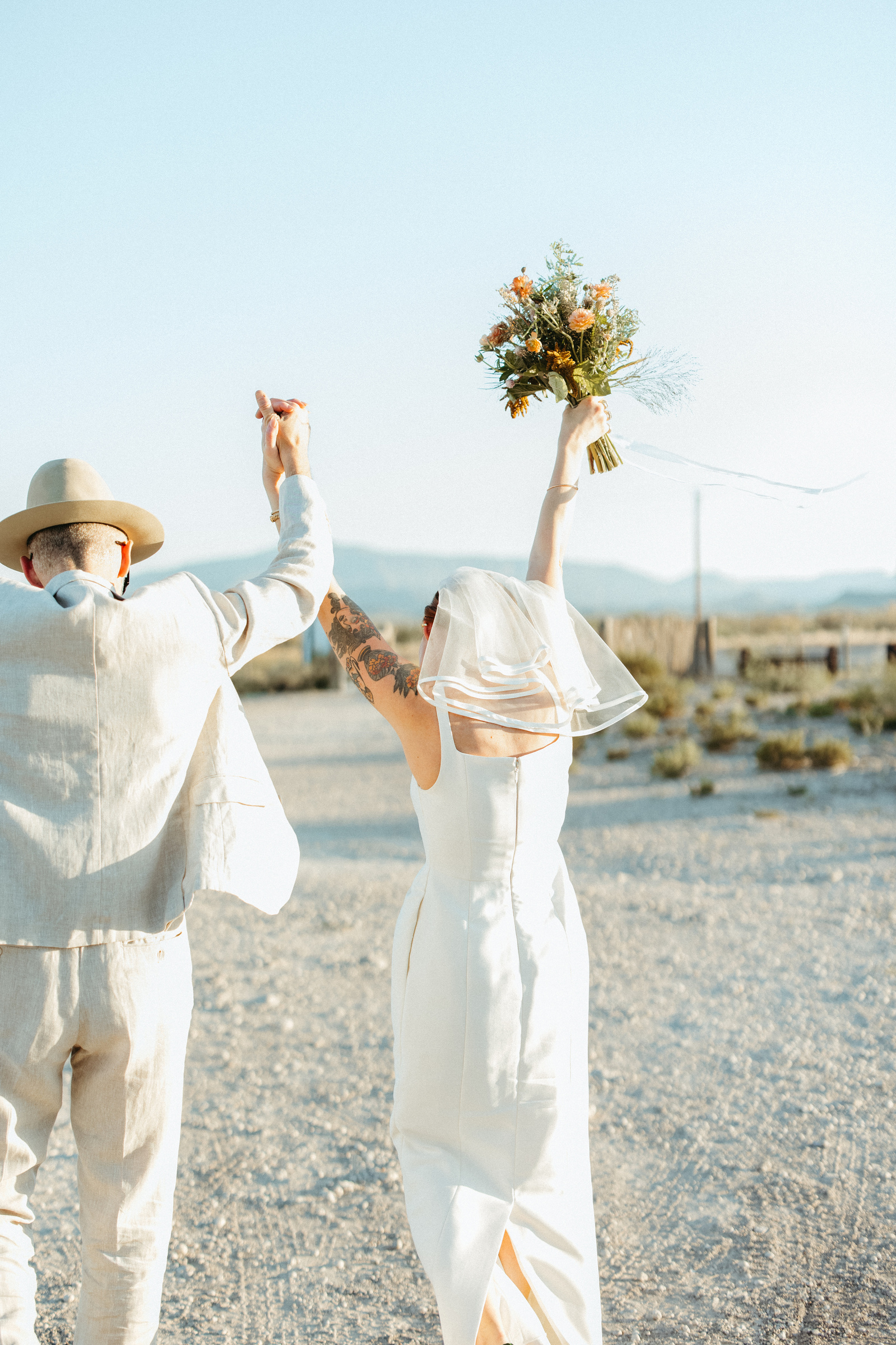 Adventure Elopement at Calera Chapel in Balmorhea, Texas - photography taken by Far West Texas Photographer Hannah Gentiles. 