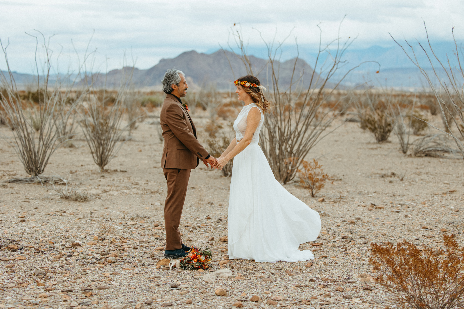 Terlingua Elopement photography captured by Big Bend Wedding Photographer Hannah Gentiles, located at The Willow House. 