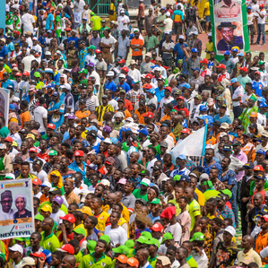 Political campaign rally in Lagos, Nigeria.