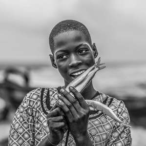 Young fisherman at eleko beach on the outskirts of Lagos state.