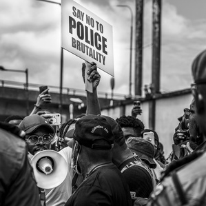 Musician Folarin &amp;amp;amp;#x27;Falz&amp;amp;amp;#x27; Falana holds up a sign during the anti-police brutality protests in Lagos.