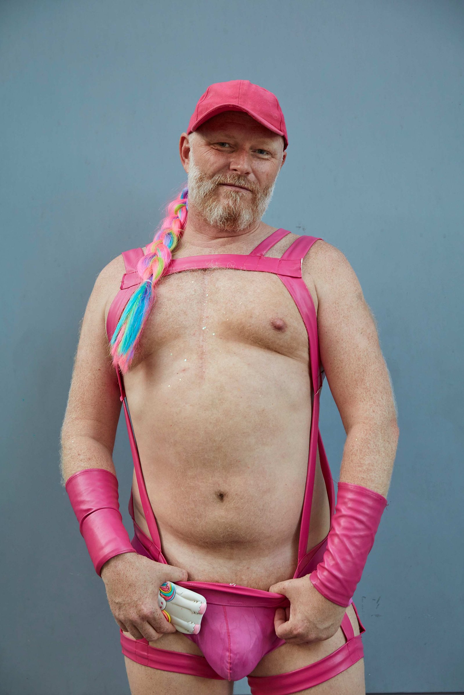 Faces of Pride Paris 2019 - Marcel, from Paris who took part in the Paris Gay Pride March, which this year commemorates the 50th anniversary of the Stonewall riots in New York on June 29, 2019 in Paris, France.