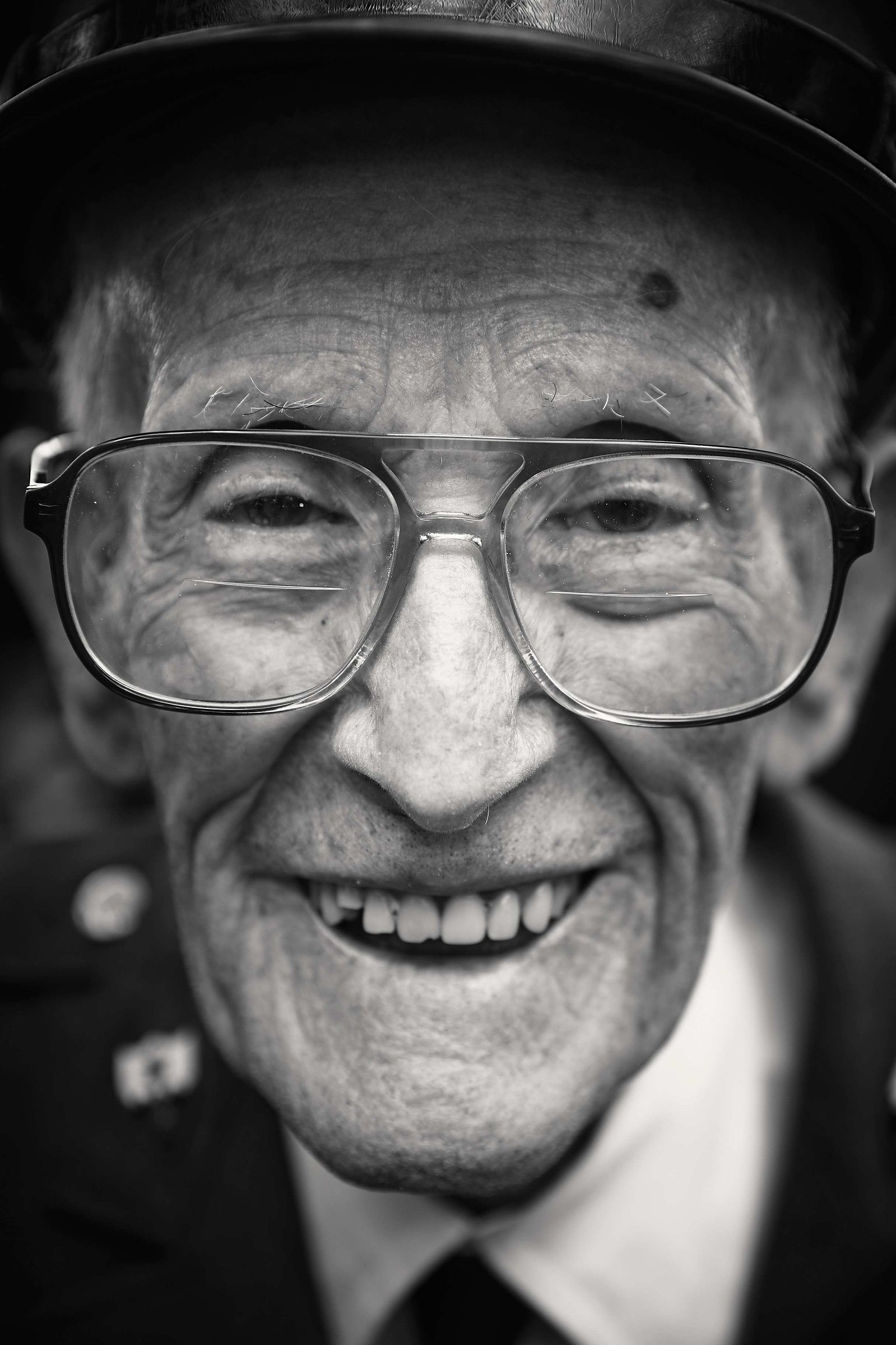 D-DAY VETERANS, FRANCE: American World War II and D-Day veteran Floyd Wigfield (101 yrs old), from Maryland, a former member of the 22nd Infantry 4th Division, who landed on Utah Beach on D-Day, photographed at the American Cemetery on June 6th in Collevi