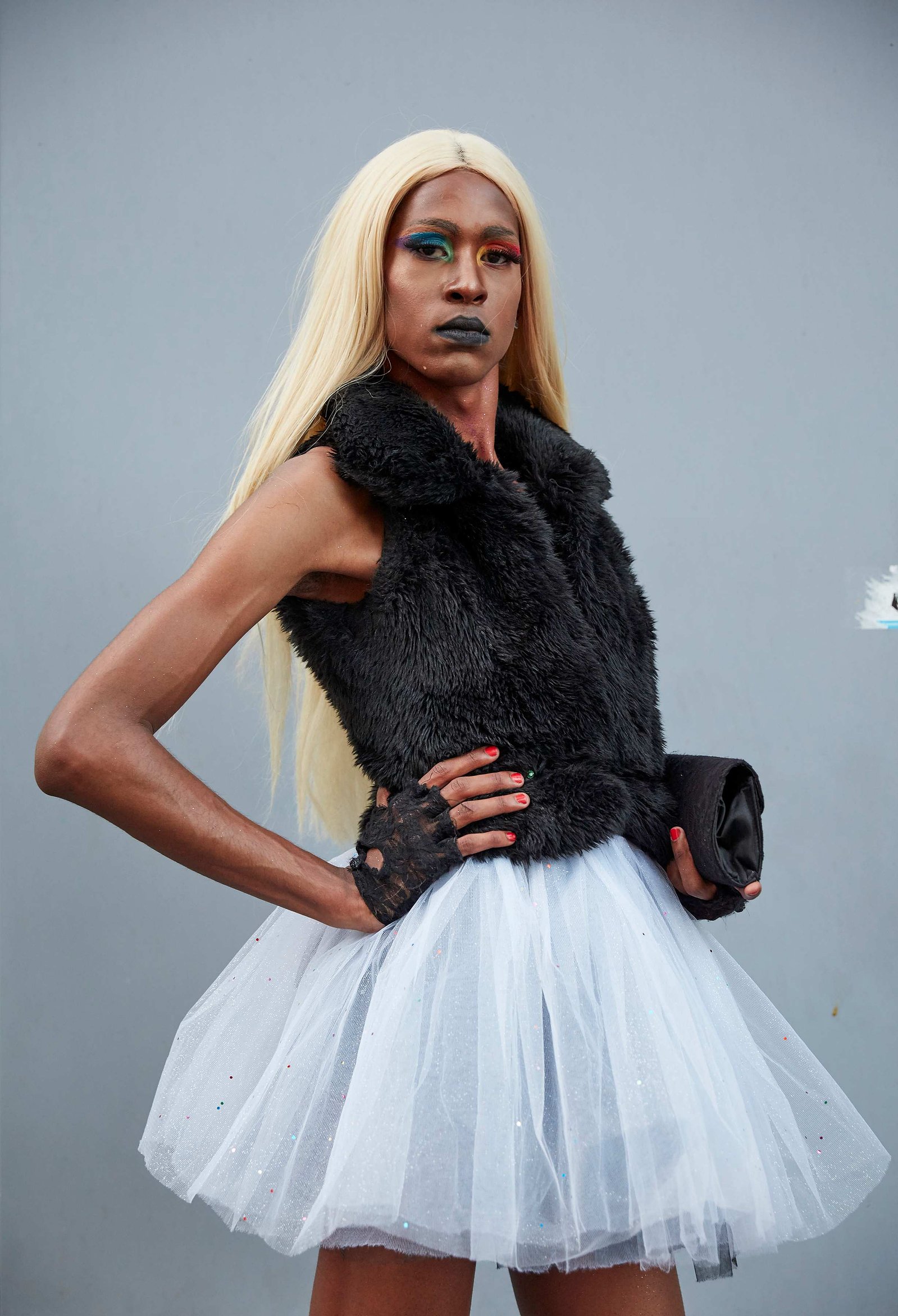 Faces of Pride Paris 2019 - Nene Gorgeous, from Paris who took part in the Paris Gay Pride March, which this year commemorates the 50th anniversary of the Stonewall riots in New York on June 29, 2019 in Paris, France.