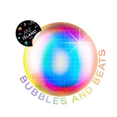 Bubbles and Beats Art Island Sticker 