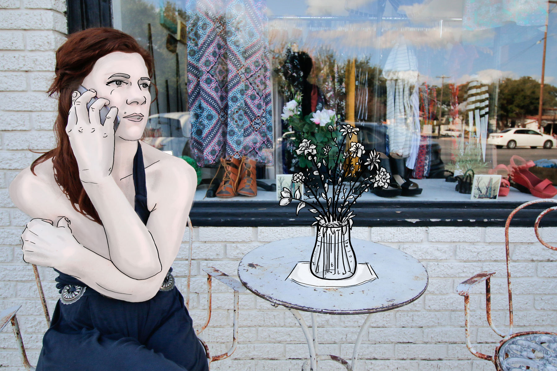 Photo-drawing about