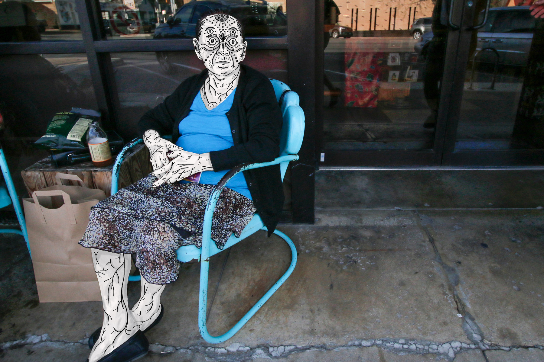 Photo-drawing about