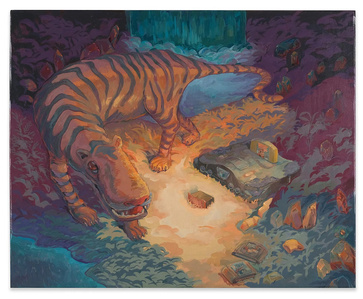 ​Abandoned 64 at Tiger Falls with Donkey Kong 64, 1080 and F-Zero X
Acrylic polymer on mounted hardwood panel
50 x 40cm