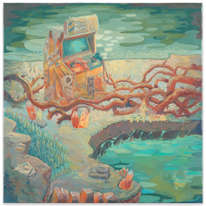 Point Blank Covered With Brambles Near Mega Drive and Yoshi’s Island
Acrylic polymer on mounted hardwood panel
40 x 40 cm