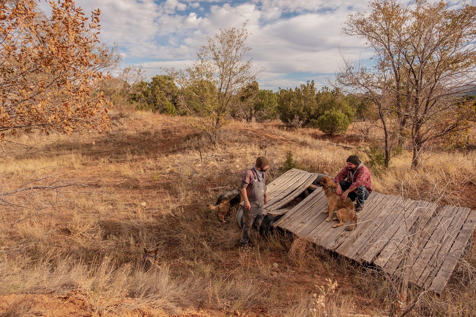 Zach and Ethans grandmother bought a tractor with her winnings from a high-stakes bingo competition and dug a pond almost an acre wide on their property as a water catch. Their grandfather was a geologist, so water scarcity was always on their minds. Here