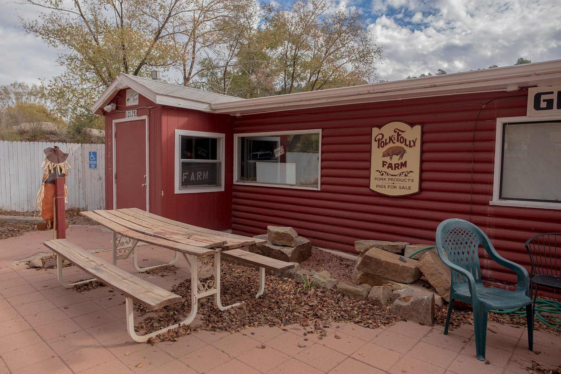 The brothers bought a space for butchering that had an industrial kitchen, but the county required a retail space to be able to process the meat in the building. They started a small shop in the side of the store, thinking it would be open one day out of