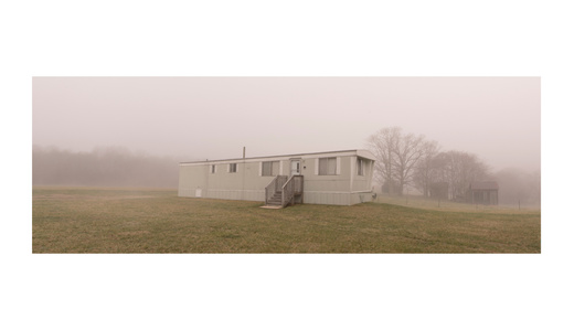Todd Drake, Photographer, mobile home in fog, trailer