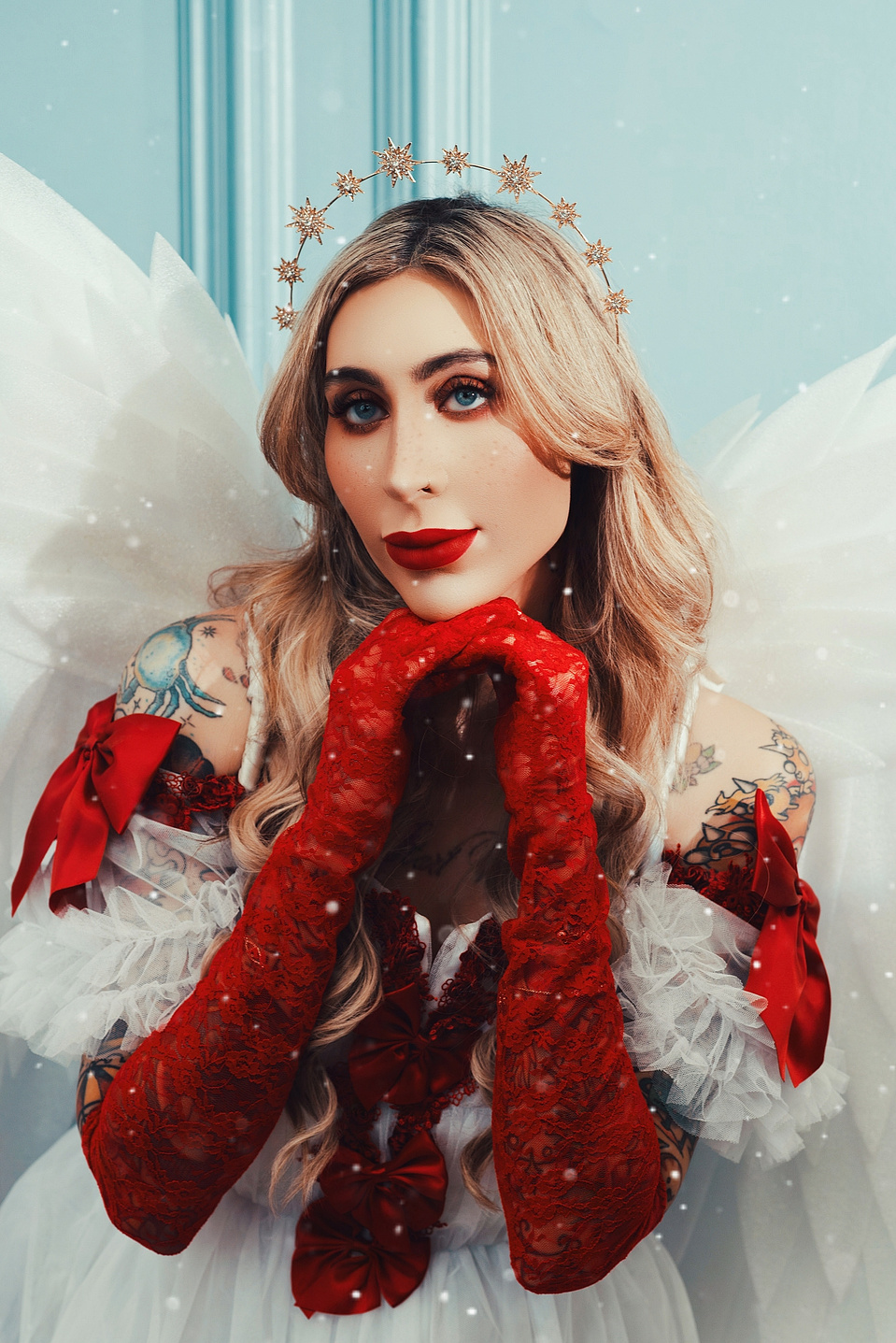 Brittany Pozen captured by female photographer MFFPHOTOGRAPHY in Long Island, NY—elegant holiday portraits highlighting beauty and creativity.