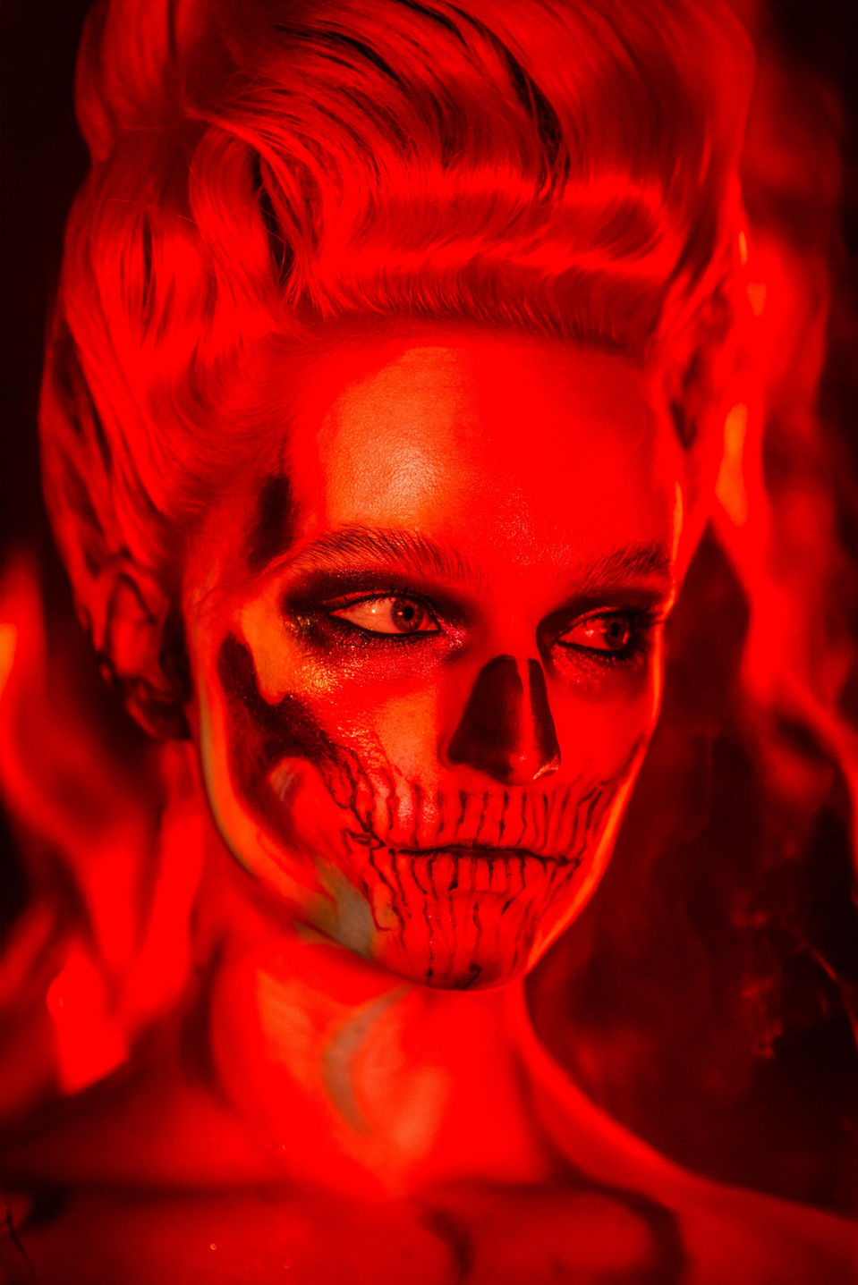 Maggie Sepsey bringing the heat in a fire-inspired shoot, captured by female photographer MFFPHOTOGRAPHY in New York.