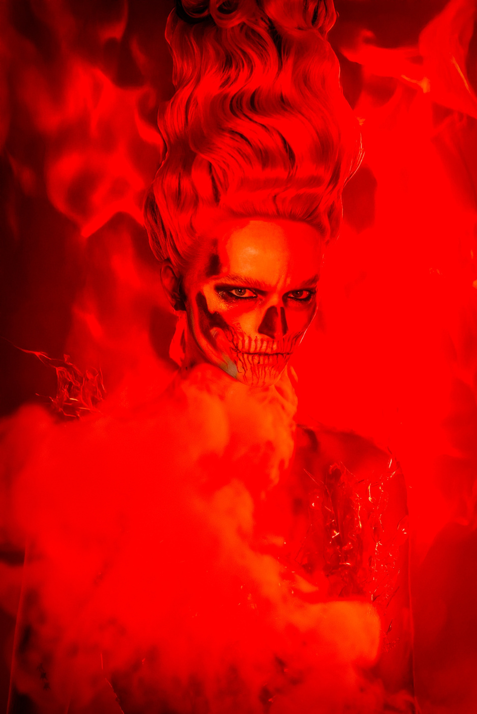 Maggie Sepsey bringing the heat in a fire-inspired shoot, captured by female photographer MFFPHOTOGRAPHY in New York.