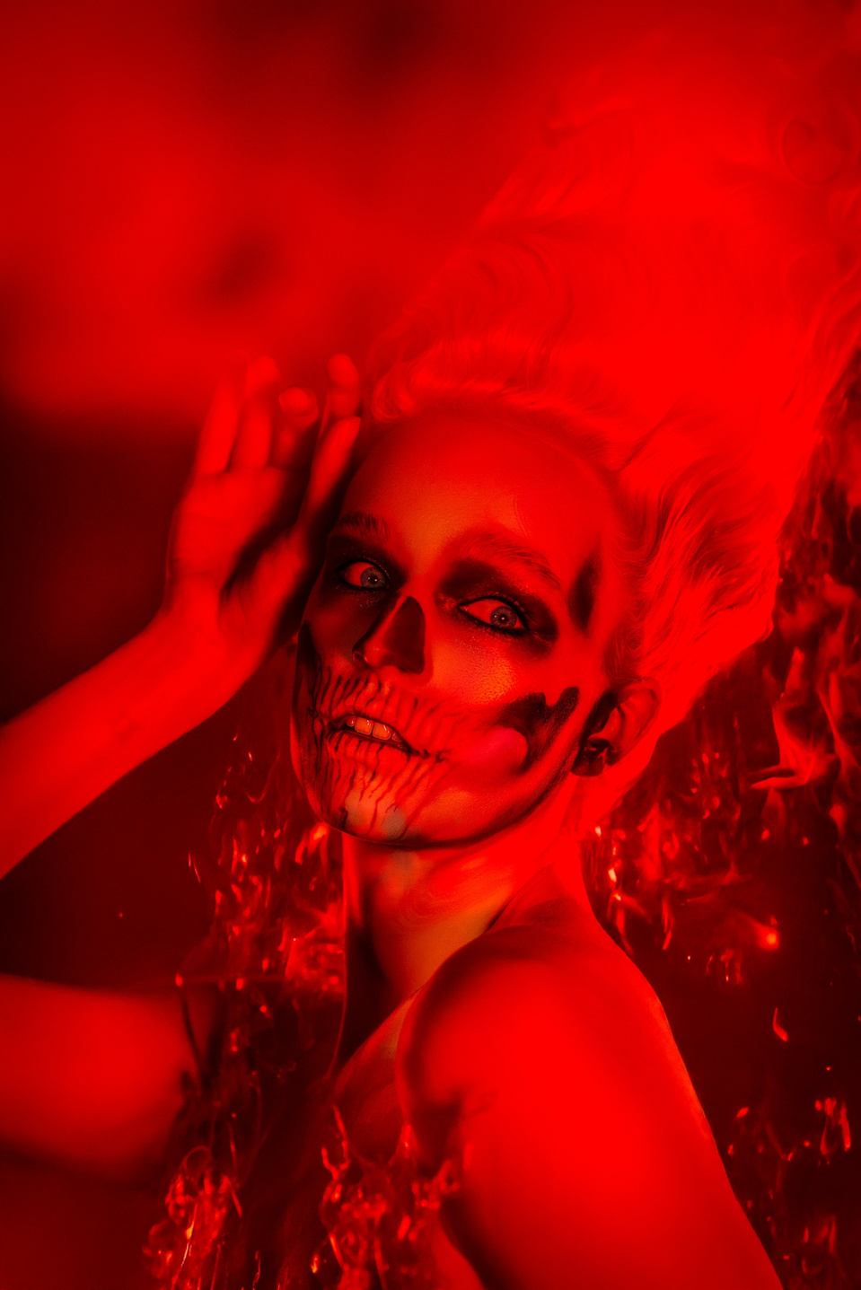 Maggie Sepsey bringing the heat in a fire-inspired shoot, captured by female photographer MFFPHOTOGRAPHY in New York.