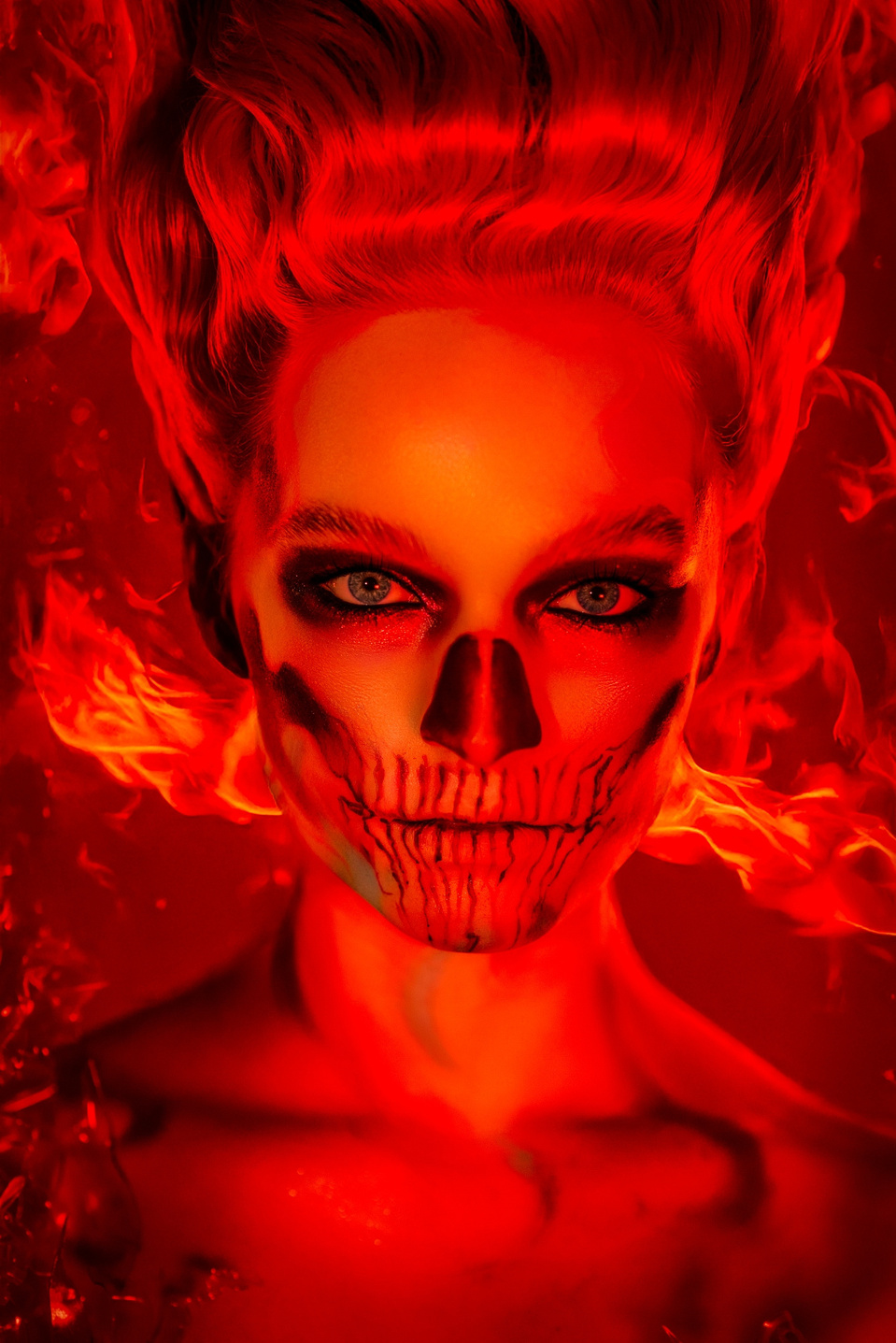 Maggie Sepsey bringing the heat in a fire-inspired shoot, captured by female photographer MFFPHOTOGRAPHY in New York.