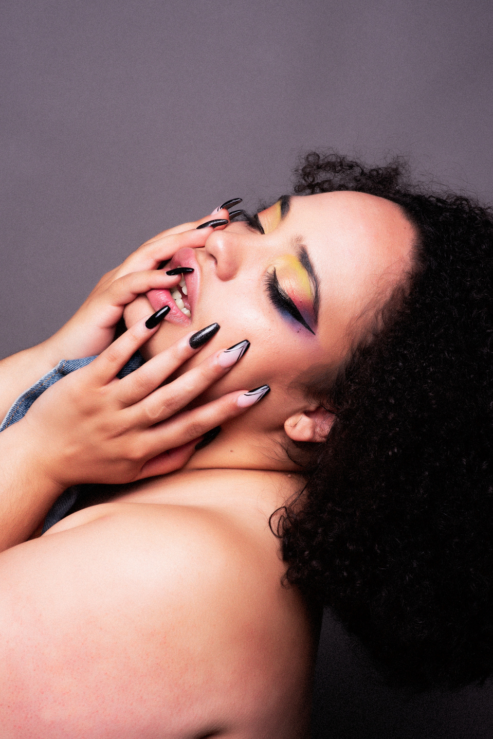 Model Cin Von Quinzel beauty portrait, captured in a studio session by NYC-based female photographer MFFPHOTOGRAPHY.