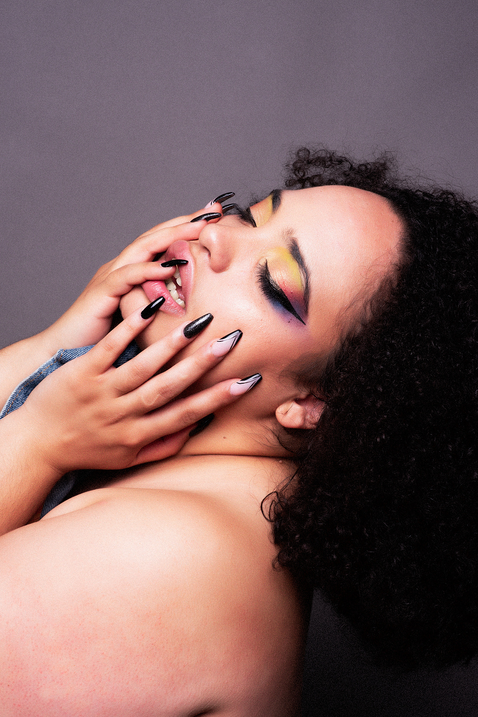 Model Cin Von Quinzel beauty portrait, captured in a studio session by NYC-based female photographer MFFPHOTOGRAPHY.