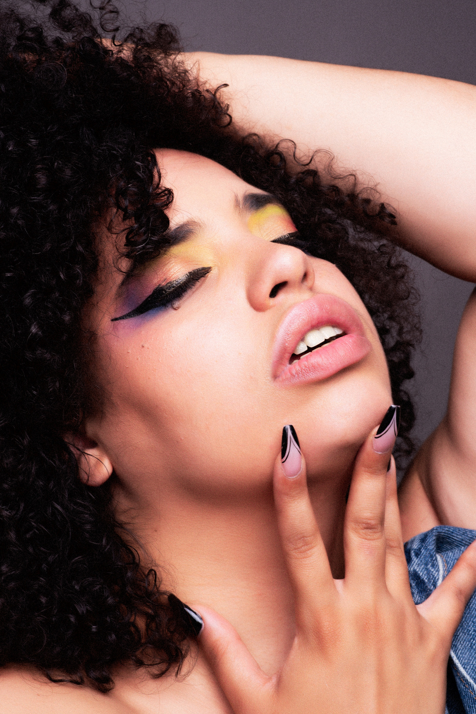 Model Cin Von Quinzel beauty portrait, captured in a studio session by NYC-based female photographer MFFPHOTOGRAPHY.