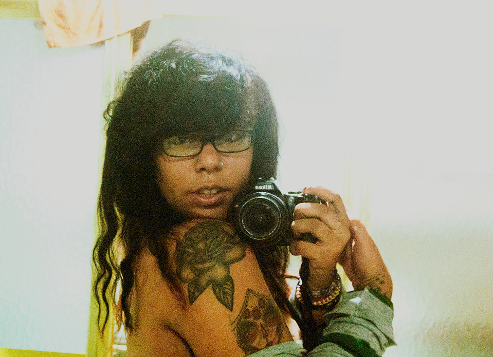 self portrait of tattooed curvy female Latina photographer by photographer MFFPHOTOGRAPHY based in New York.