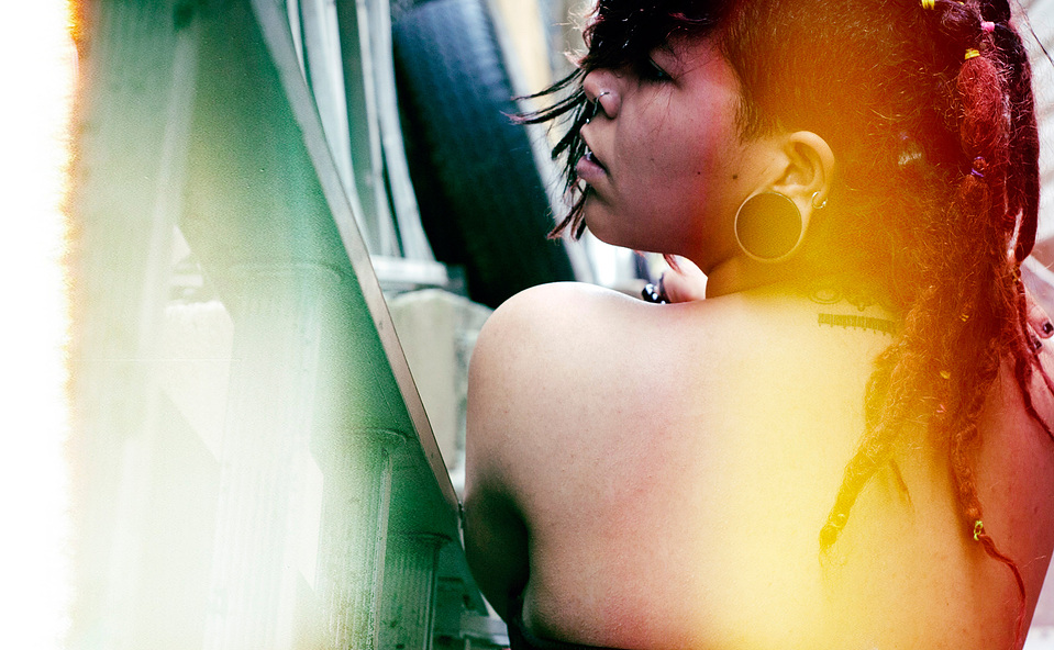 self portrait of tattooed curvy female Latina photographer by photographer MFFPHOTOGRAPHY based in New York.