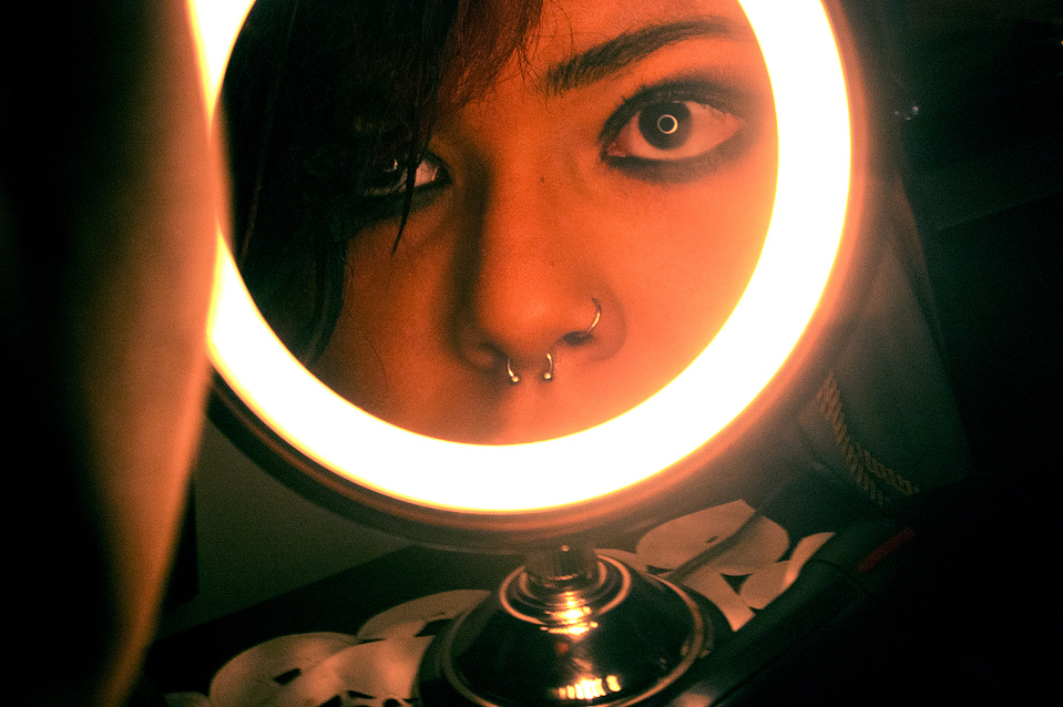 self portrait of tattooed curvy female Latina photographer by photographer MFFPHOTOGRAPHY based in New York.