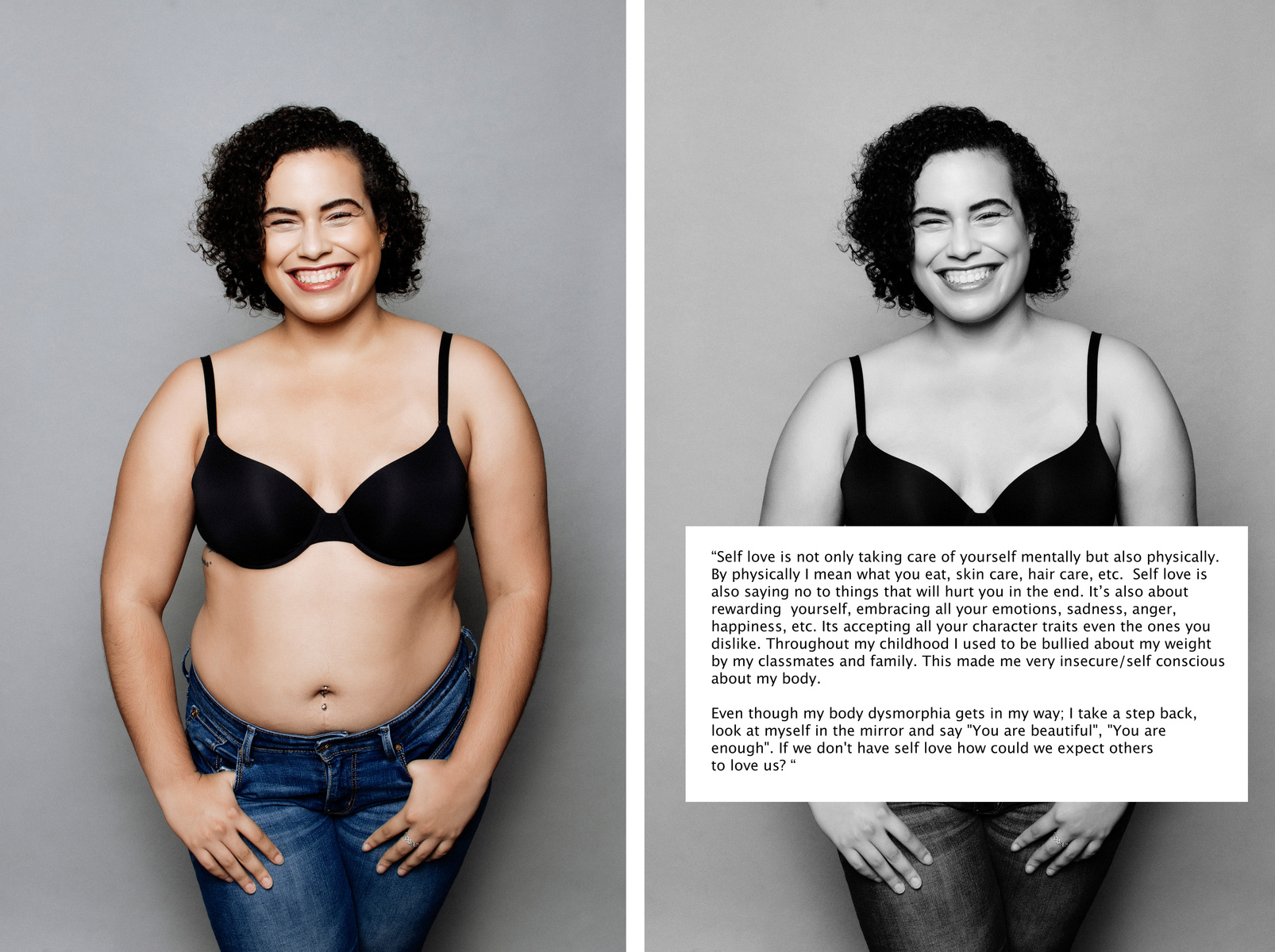Portrait of a woman captured in a studio by NYC-based photographer MFFPHOTOGRAPHY for the Self Love Photo Session Project. Each image reflects a unique expression of what self-love means to the individual.