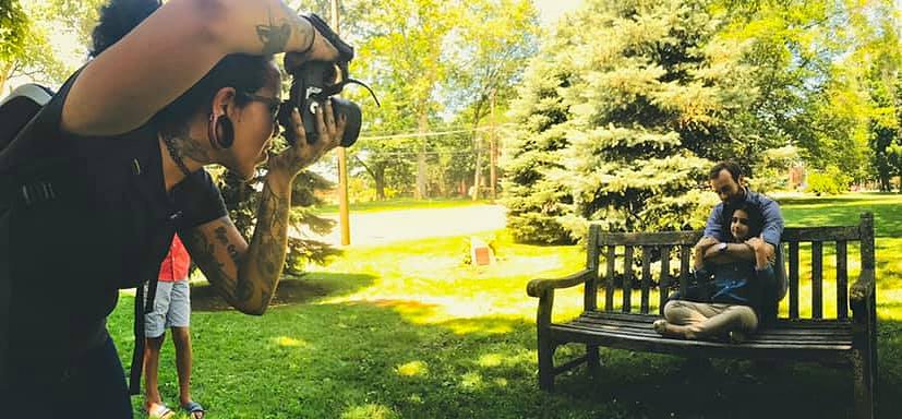 Behind-the-scenes image captured of NY based photographer MFFPHOTOGRAPHY.