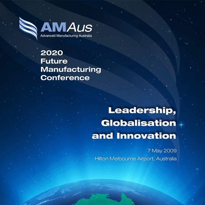 Button Graphic Design - flyer design for the annual conference of AMAus
