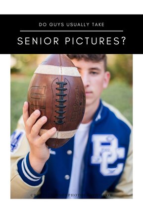 image graphic of a boy senior picture with words Do guys usually take senior pictures?