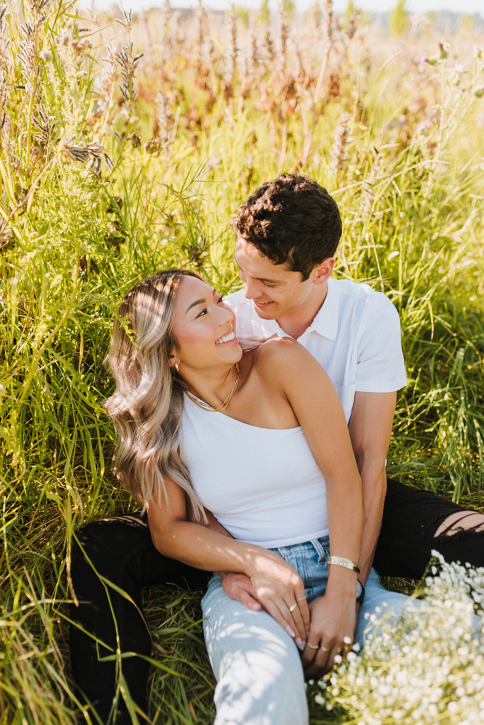 summer puyallup couples session in washington 
