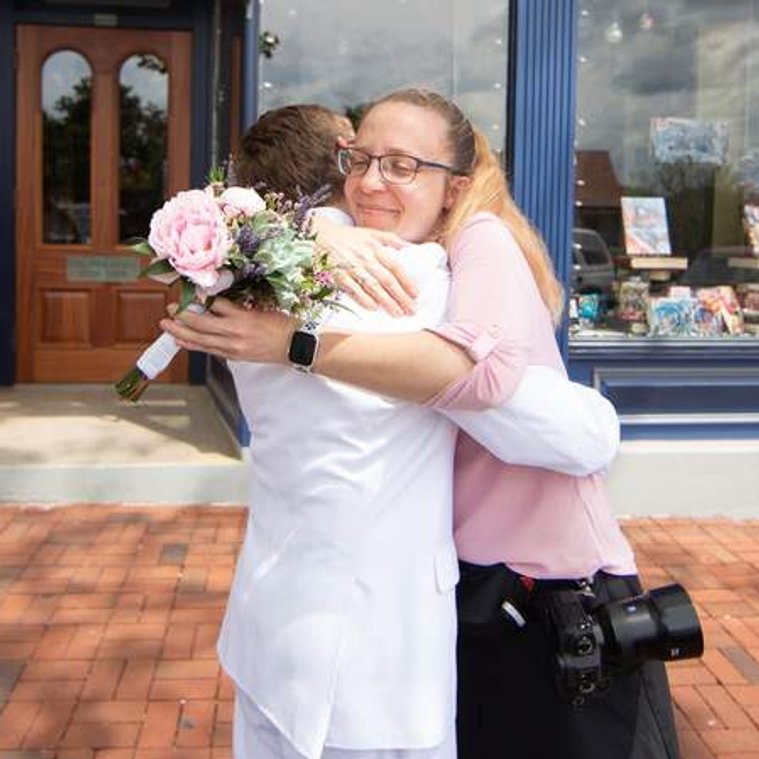 The warm embrace of a good friend and client before they go to see their wife for the first time! Some clients have been friends for years and some friends will be clients for ever.
