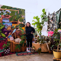Anna Valdez Artist in Studio