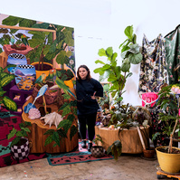 Anna Valdez Artist in Studio