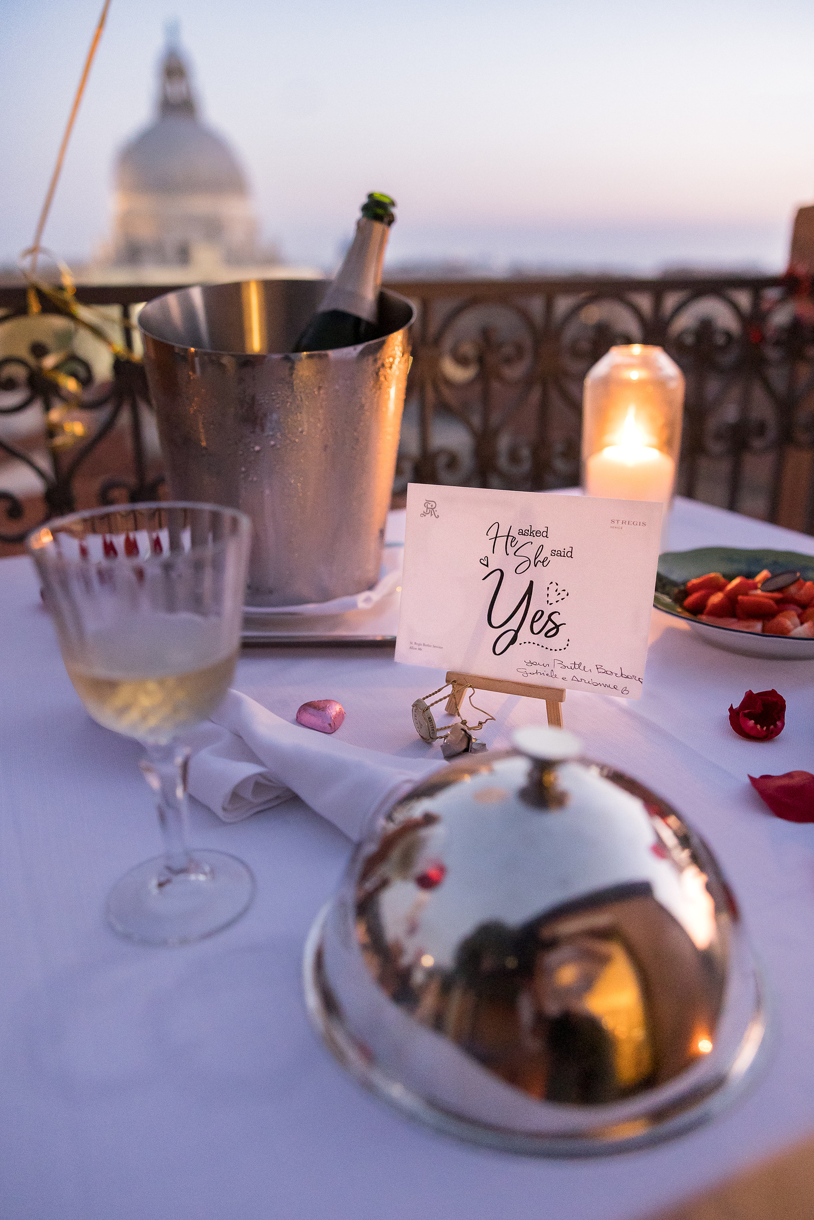 she said yes! organised at the st.regis hotel in venice