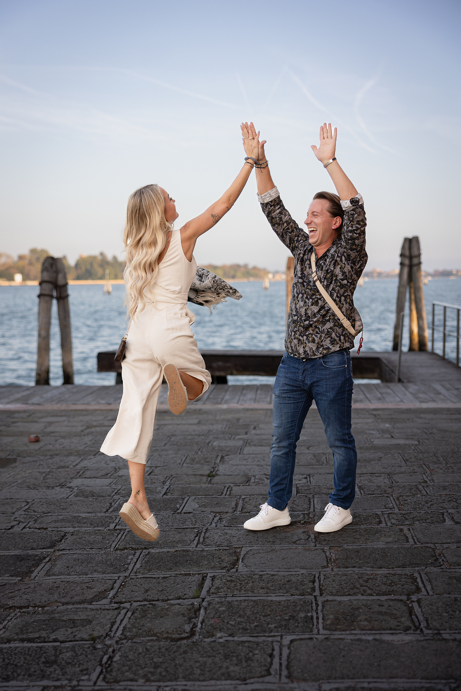 happy couple after the proposal
