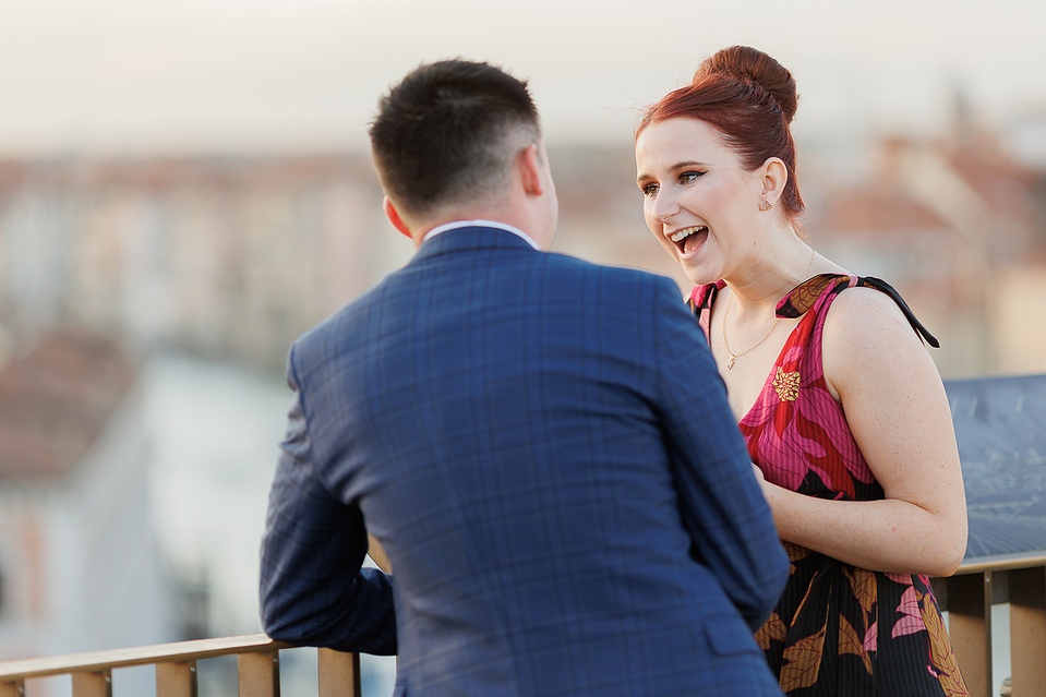 just engaged couple
