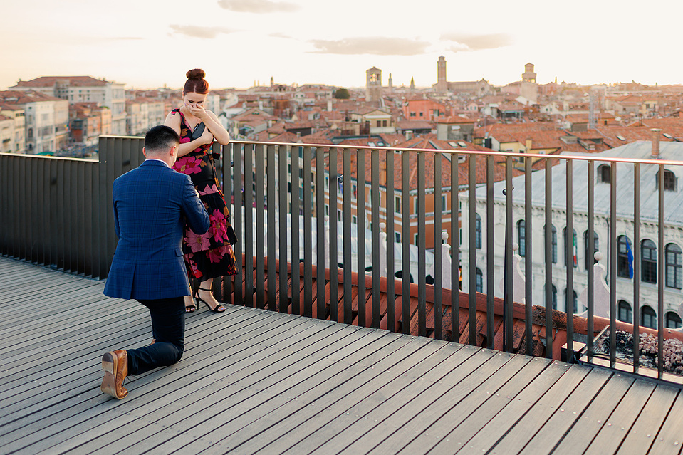 Marriage proposal with a view