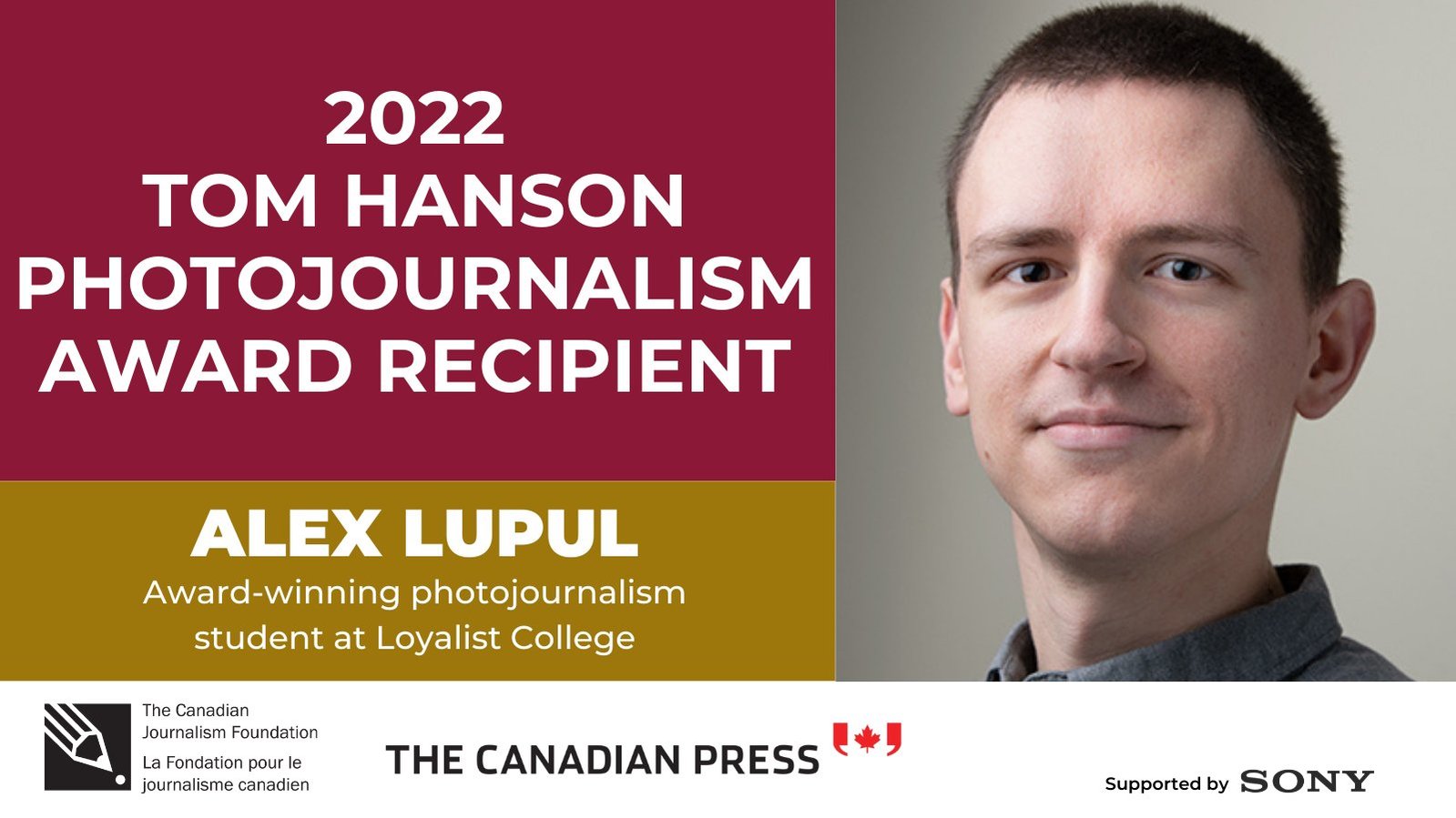 Tom Hanson Photojournalism Award Winner Alex Lupul