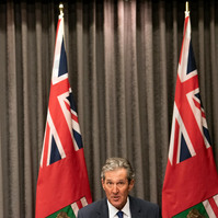 WINNIPEG, Man. (03/08/21) - Premier Brian Pallister is photographed during a press conference at the Legislative Building in Winnipeg on Aug. 3, 2021, announcing looser COVID-19 restrictions for Manitobans. Photo by Alex Lupul