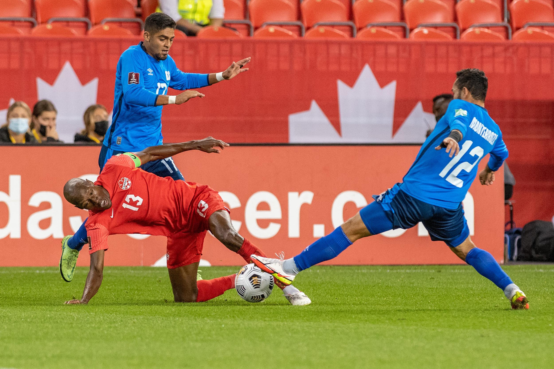 TORONTO, Ont. (08/09/21) - Canada's Atiba Hutchinson is photographed during a 3-0 victory against El Salvador at BMO Field in Toronto on Sept. 8, 2021. Photo by Alex Lupul
