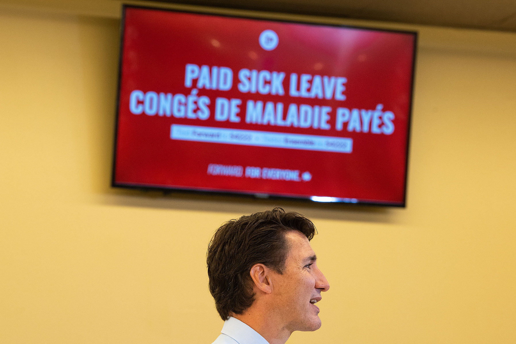 Liberal Leader Justin Trudeau at the Cavalier Drive FoodFare location in Winnipeg on Aug. 20, 2021 during a campaign stop.