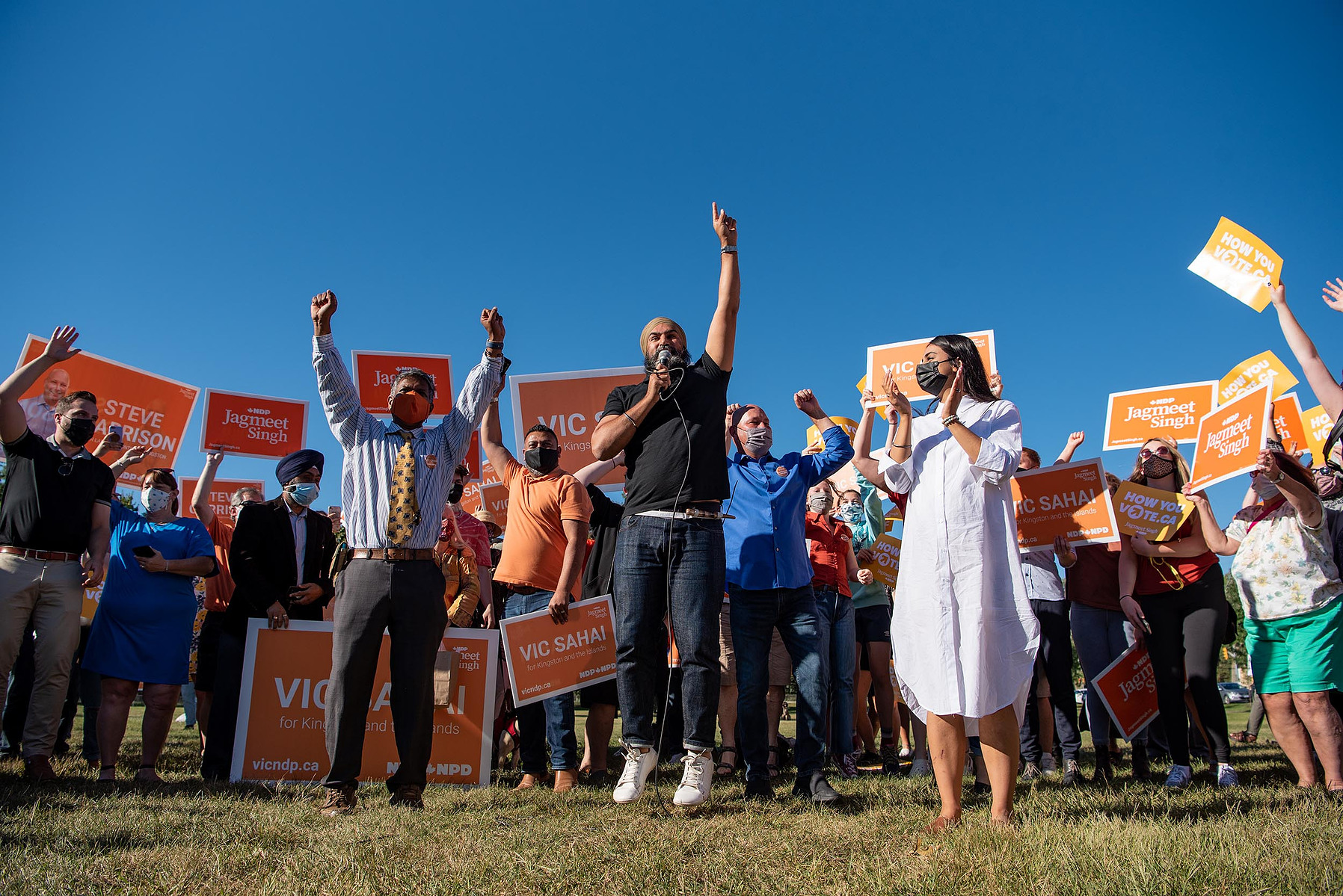 NDP leader Jagmeet Singh is photographed at Lake Ontario Park in Kingston, Ont. on Sept. 16, 2021. 