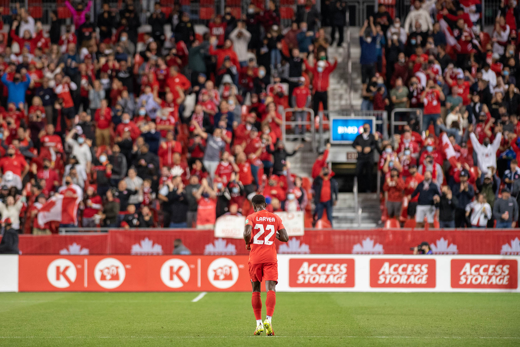 TORONTO, Ont. (02/09/21) - Team Canada's Richie Laryea is photographed during a FIFA World Cup qualifier at BMO Field in Toronto on Sept. 8, 2021. The match ended in a 1-1 draw. Photo by Alex Lupul