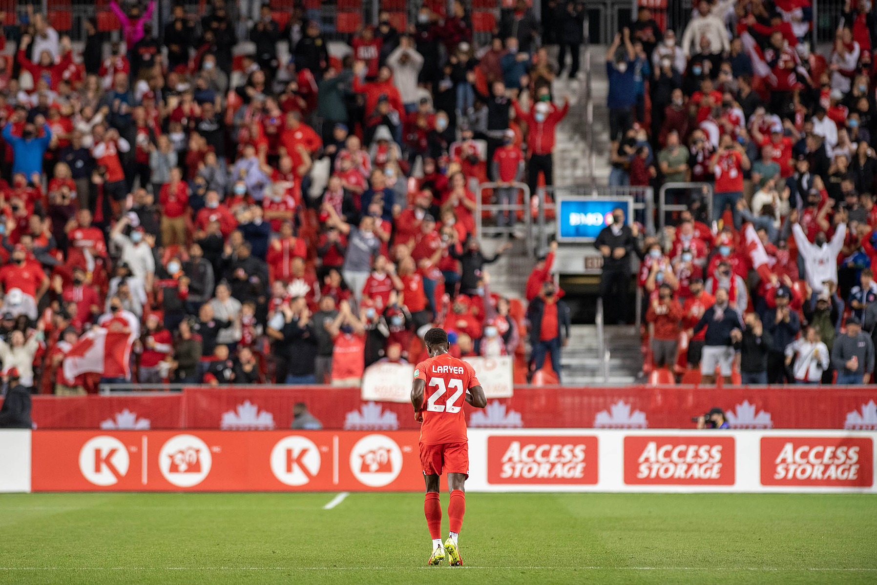 TORONTO, Ont. (02/09/21) - Team Canada's Richie Laryea is photographed during a FIFA World Cup qualifier at BMO Field in Toronto on Sept. 8, 2021. The match ended in a 1-1 draw. Photo by Alex Lupul